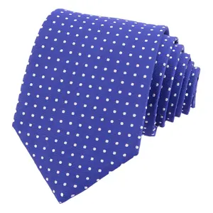 Manxiang Handmade Woven Polyester Polka Dot Supplier Novelty Mens Ties Necktie