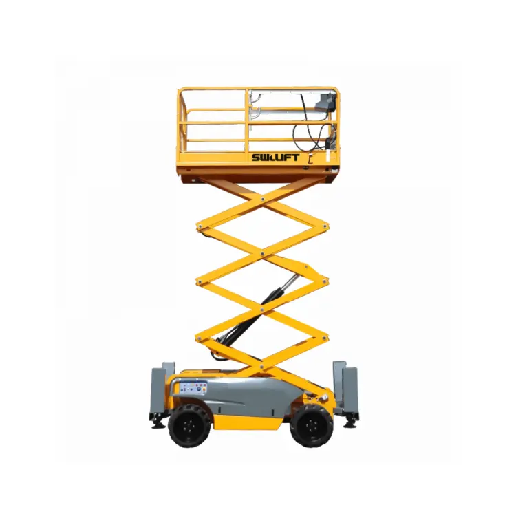 Gunting listrik seluler hidrolik ringan, Platform pengangkat gunting Manual elektrik Cherry Picker