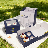 Cajas para Mini Cupcakes Impresas a Color con Diseño de Logotipo Personalizado, Empaque de Cartón Desechable y Resistente para Muffins, Donuts y Productos de Panadería