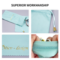 Offre Spéciale – Kit de Chiffons pour Lunettes OEM en Microfibre avec Estampage à Chaud 9*18cm, Pochette à Cordon Personnalisée 15*18cm pour Marques