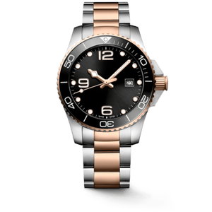 Montre mécanique automatique de style plongeur classique avec bracelet bicolore pour homme Longinesing - Product Image 1