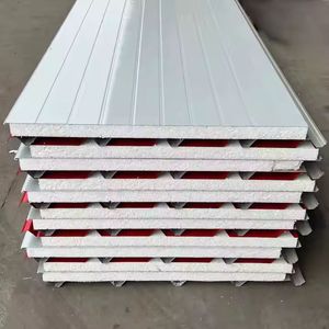Panneau mural extérieur en <span class=keywords><strong>polyuréthane</strong></span> personnalisable, isolation thermique en acier pour chambre froide, atelier, maison préfabriquée étanche - Product Image 1