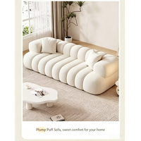 Canapé convertible en tissu style nordique minimaliste crème français, ensemble de canapés populaires et simples pour petits salons et appartements locatifs