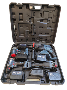 Ensemble de perceuses multifonctions au lithium-ion 21V utilisant un mandrin à trois mors de haute qualité, capacité de serrage de 13 mm, en stock - Product Image 5