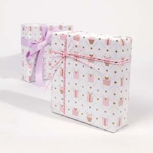 2025 nuevo producto lanzamiento moda Simple lindo 43*300CM papel de regalo rosa - Product Image 3