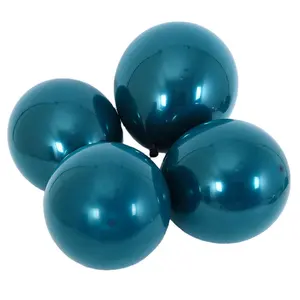 10/12英寸圆形茶色蓝色乳胶气球，用于花环拱门套件两层水蓝色乳胶气球用于派对装饰