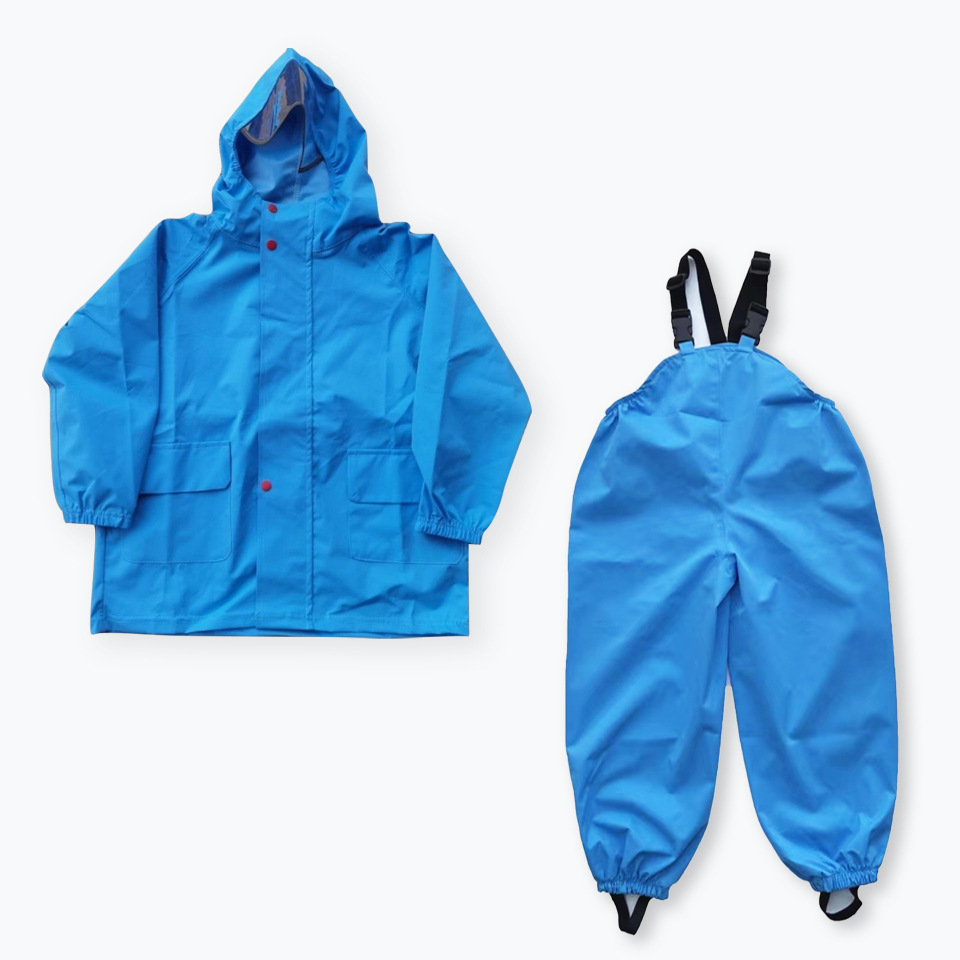 Conjunto de mono + impermeable [Azul]