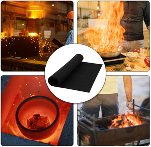 Couverture de soudage à haute température tissu ignifuge en <span class=keywords><strong>feutre</strong></span> de carbone ignifuge jusqu'à 1800F tissu ignifuge - Product Image 3