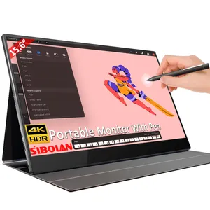15.6 pouces intégré batterie moniteur couleur gamme pour ps5 écran tactile 4k portable moniteur ordinateur portable prend en charge stylet numérique - Product Image 1