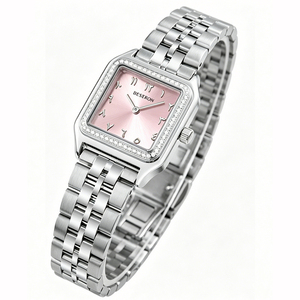 Montre-bracelet à quartz pour femme, luxe, personnalisée, étanche, dorée, avec logo, tendance, pour femme. - Product Image 3