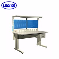 Banc de travail antistatique Leenol de haute qualité en acier pour le travail du bois, idéal pour laboratoire ESD, en métal robuste pour atelier et entrepôt