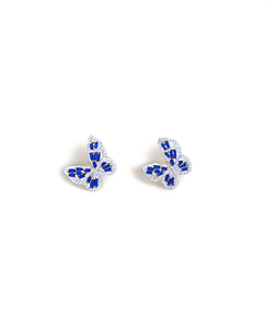 Orecchini a Perno a Forma di Farfalla con Lapislazzuli, Montatura Pavé, Gioielli di Lusso da Donna per Uso Quotidiano - Product Image 1