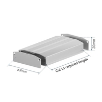 Boîtier électronique personnalisé en alliage d'aluminium 6063 monobloc pour usinage, longueur réglable, sablé et anodisé pour PCB