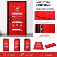 Protège-porte imprimé sur mesure OEM ODM, housse de protection écologique réutilisable en non-tissé pour la construction et la rénovation