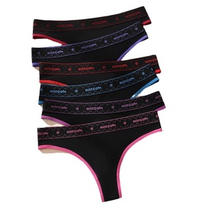Ropa interior <span class=keywords><strong>de</strong></span> algodón <span class=keywords><strong>de</strong></span> tiro bajo sin costuras para mujer europea americana, calzoncillos finos para todos los días, Bikini, cintura tejida sólida para deportes - Product Image 6