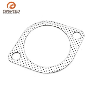 Junta de escape CNSPEED de 79 mm de diámetro interior, doble orificio, ajuste universal, rendimiento de carreras - Product Image 2