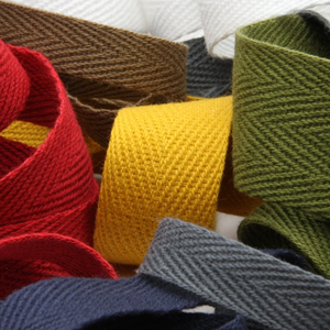 High quality cotton <strong>webbing</strong> tenacity herringbone <strong>wholesale</strong> woven bag <strong>webbing</strong> <strong>strap</strong> WEIJIE bags garment home textile shoes hat - Product Image 1