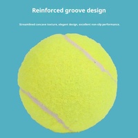 Vente en gros d'usine, logo personnalisable, balle de tennis professionnelle en caoutchouc pour l'entraînement sportif, haute élasticité, hauteur de rebond de 130 cm