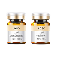 Ensemble de soins de la peau au collagène humain recombinant OEM en poudre lyophilisée + solvant hydratant réparateur blanchissant apaisant anti-âge