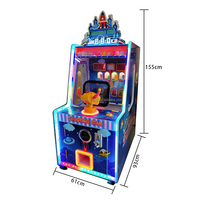 Machine de jeu d'arcade à monnayeur Xiaomixing - Simulateur de tir au pistolet à eau avec balles en bois - Version anglaise adaptée aux enfants