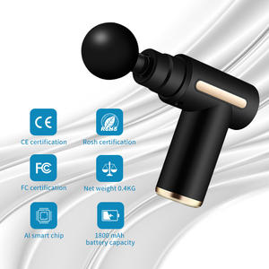 Mini pistola de masaje eléctrica de mano portátil con 4 cabezales, masajeador muscular de cuerpo profundo con vibración, potenciador deportivo - Product Image 3