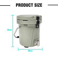 Seau à glace isotherme multifonctionnel de 7 L pour activités de plein air, pêche, plage – Glacière portable