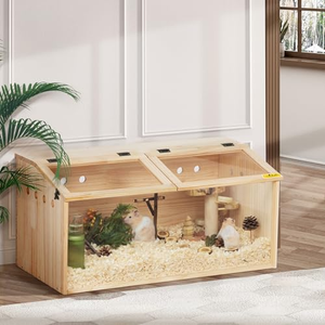 Động vật nhỏ lồng lớn <span class=keywords><strong>hamster</strong></span> môi trường sống bao vây bằng gỗ <span class=keywords><strong>hamster</strong></span> lồng với cửa sổ Acrylic & có thể mở ra hàng đầu - Product Image 1