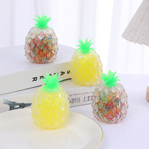 Hot Sale TPR Fruit Pineapple Squishy Stress <b>Balls</b> Beads Filling Slow Return Hand Exercise <b>Squeeze</b> Stress Relieve Toys for Kids - Product Image 2