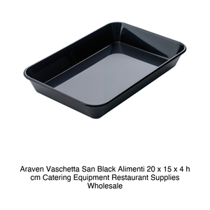 Plateau noir San 20 × 15 cm H 4 cm Araven pour aliments - Product Image 2