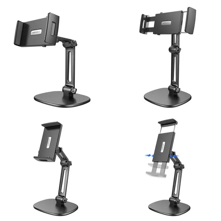 Wiikitech Adjustable Cell Phone Stand, Tablet Stand, Cradle, Dock, Holder, Aluminum Desktop Stand Compatible