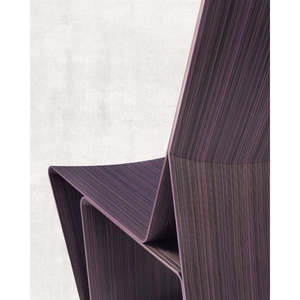 Fauteuil Pantelleria Design Italien Imprimé en 3D PLA Luxury Comfort Folding Light Azure Striated Outdoor Product-Made Italy - Product Image 4