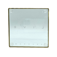 Sous-verre rond en verre transparent écologique de style coréen pour cadeau promotionnel