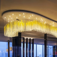 Lustre de luxe moderne au plafond à LED Luminaire suspendu élégant à base de verre pour la décoration intérieure Offre Spéciale pour hôtels et villas