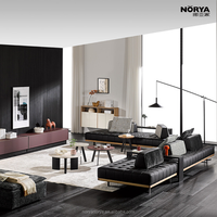 NORYA Ensemble de canapés modulaires en L, double face, style minimaliste moderne, pour hôtel, villa, îlot, confortable