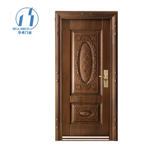 ZHOULV keamanan pintu kayu logam dengan layar pintu hotel