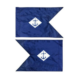 Venta al por mayor de alta calidad al aire libre de alta resistencia de doble cara de campaña personalizada logotipo impreso <span class=keywords><strong>Burgee</strong></span> Guidon triángulo golondrina barco bandera - Product Image 3