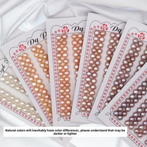 Hạt ngọc trai nước ngọt tự nhiên nuôi cấy, dạng nút, rời, 5-8mm, 3A, bán buôn, hàng thật, tự làm - Product Image 3