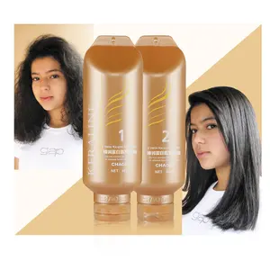 Tratamento de queratina de cabelo profissional, alisamento de cabelo, creme para tratamento de salão, queratina