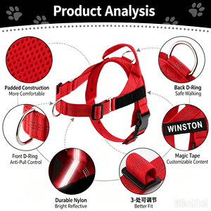 Cross-border Explosive Easy Cover Lightweight Dog Chest Strap Medium Large Explosion-Proof Edge-Moving Pet Traction Rope - Product Image 6