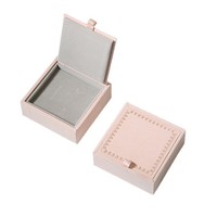 Boîtes cadeaux de luxe en papier floqué pour bijoux, avec estampage à chaud, boîte à bijoux à couvercle rabattable, boîte cadeau pour la Saint-Valentin