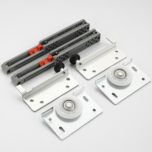 Rodillo de nailon engrosado para puerta corredera de armario con rodamiento de bolas de acero de 3 mm, aleación de aluminio cepillado, funcionamiento silencioso y suave - Product Image 2