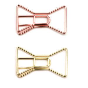 Clip regalo promozionali in metallo Premium con graffetta a forma di papillon d'oro di alta qualità - Product Image 4