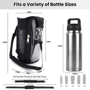 Bolsa Magnética para Gimnasio, Porta Botella de Agua con Bolsillos Transparentes para Teléfono con Pantalla Táctil, 5 Imanes Integrados, Funda para Gimnasio - Product Image 3