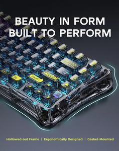 GravaStar K1 LITE 75% Mechanical <b>Keyboard</b>, Tri-mode Wireless Wired Gasket Custom <b>Keyboard</b> with Side-printed K - Product Image 3