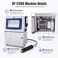 Imprimante jet d'encre électrique automatique CIJ DF-C500 pour sacs en plastique, films, métaux, papier - Machine de codage haute productivité Date/Lot