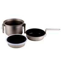 Casserole multifonctionnelle 3 pièces pour extérieur, micro-pression, cuisson à la vapeur portable, acier inoxydable 304, ustensiles de cuisine de camping, gaz, induction