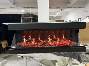 <span class=keywords><strong>Chimenea</strong></span> Eléctrica Holográfica LCD Moderna de 60 Pulgadas con Calefactor Integrado, Pantalla 4K, Acero, para Hogar y Hotel, Inglés, EE. UU. - Product Image 2
