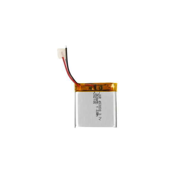 Small Ultra Thin Rechargeable Li Polymer Battery 3.7v 453030 350mah 360mAh High Discharge Rate Lithium Polymer Cells Pack