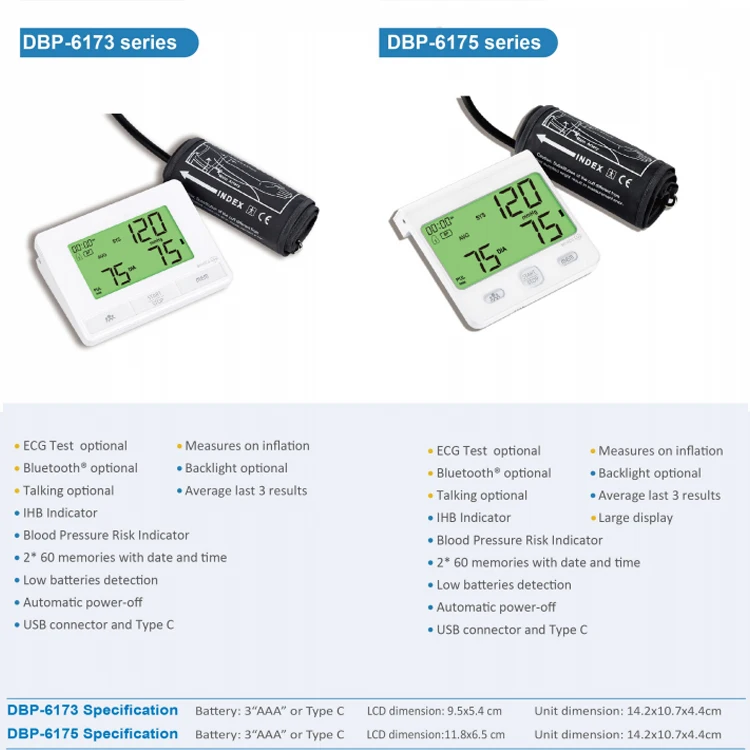 Home Digital Blood Pressure Monitor Bluetooth Upper Arm DBP-6196