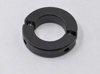 Collier de serrage CNC en acier inoxydable et aluminium, usiné en deux parties, pour arbre rond de machines